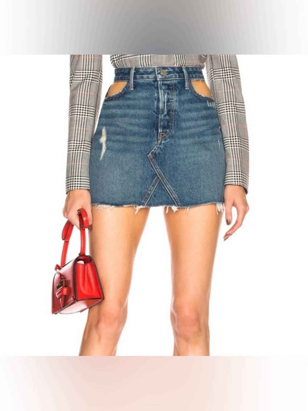 NWT GRLFRND Eva Denim Mini Skirt